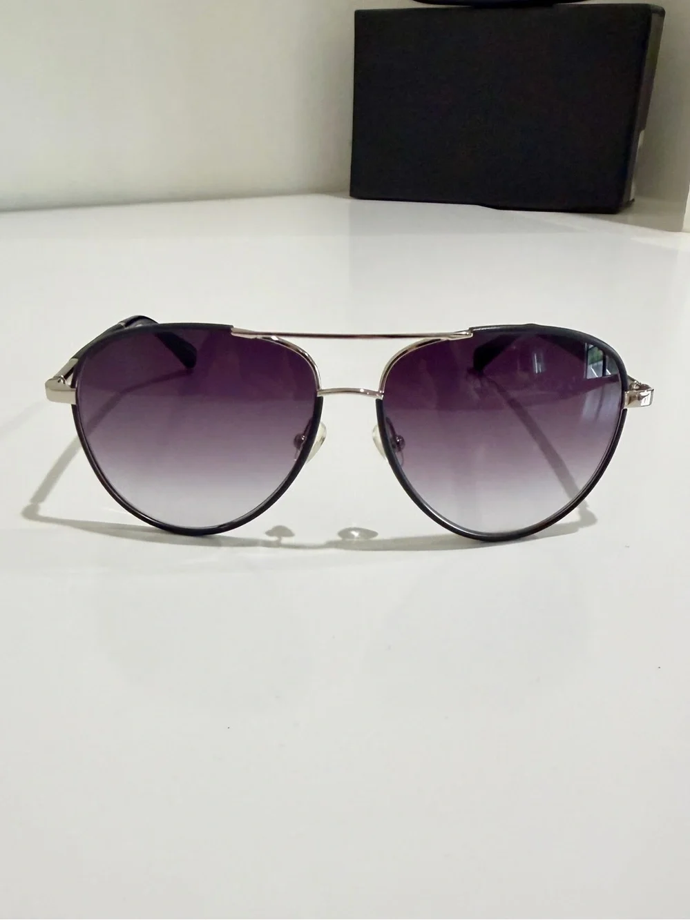 NWT The Row x Linda Farrow Leather Aviator Sunglasses Full Boutique Set - Picture 13 of 16